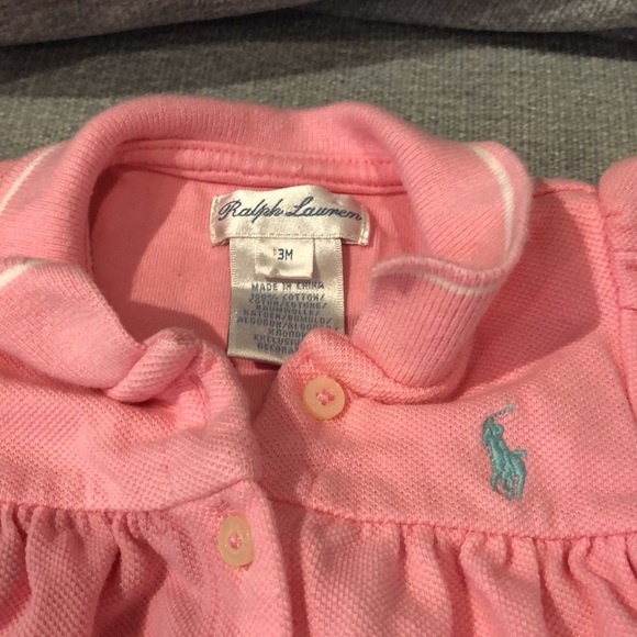 Pretty in Pink Ralph Lauren 3 MO dress with matching bloomers - Picture 3 of 6